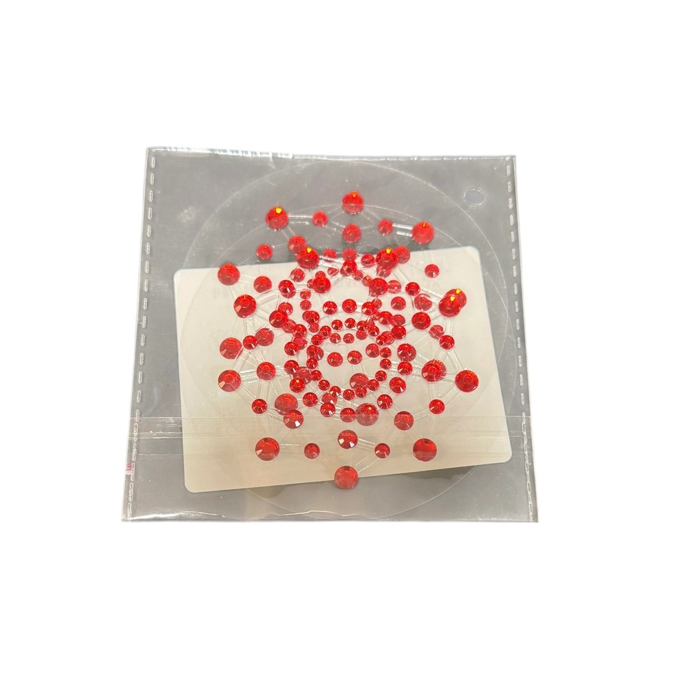 Red Embelished Pasties Skin Jewelry New